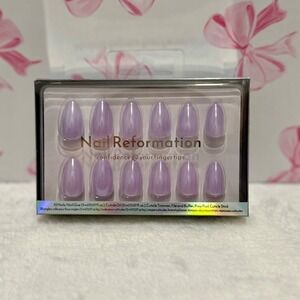 Nail Reformation Lavender Almond Press On Nails Full‎ Cover Kit 32 Nails Glue